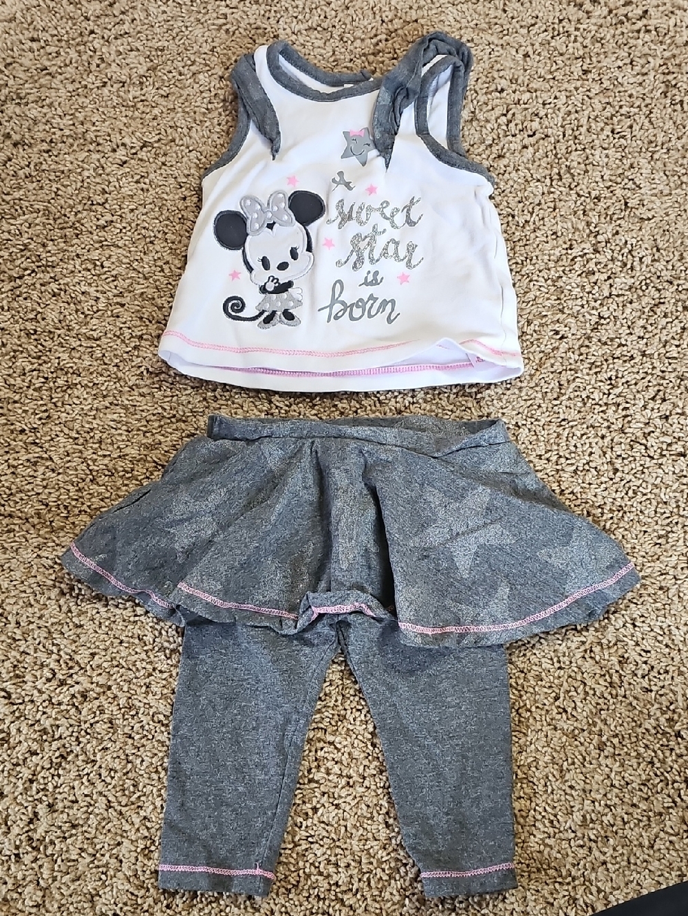 Disney Baby Gray & White Infant Top